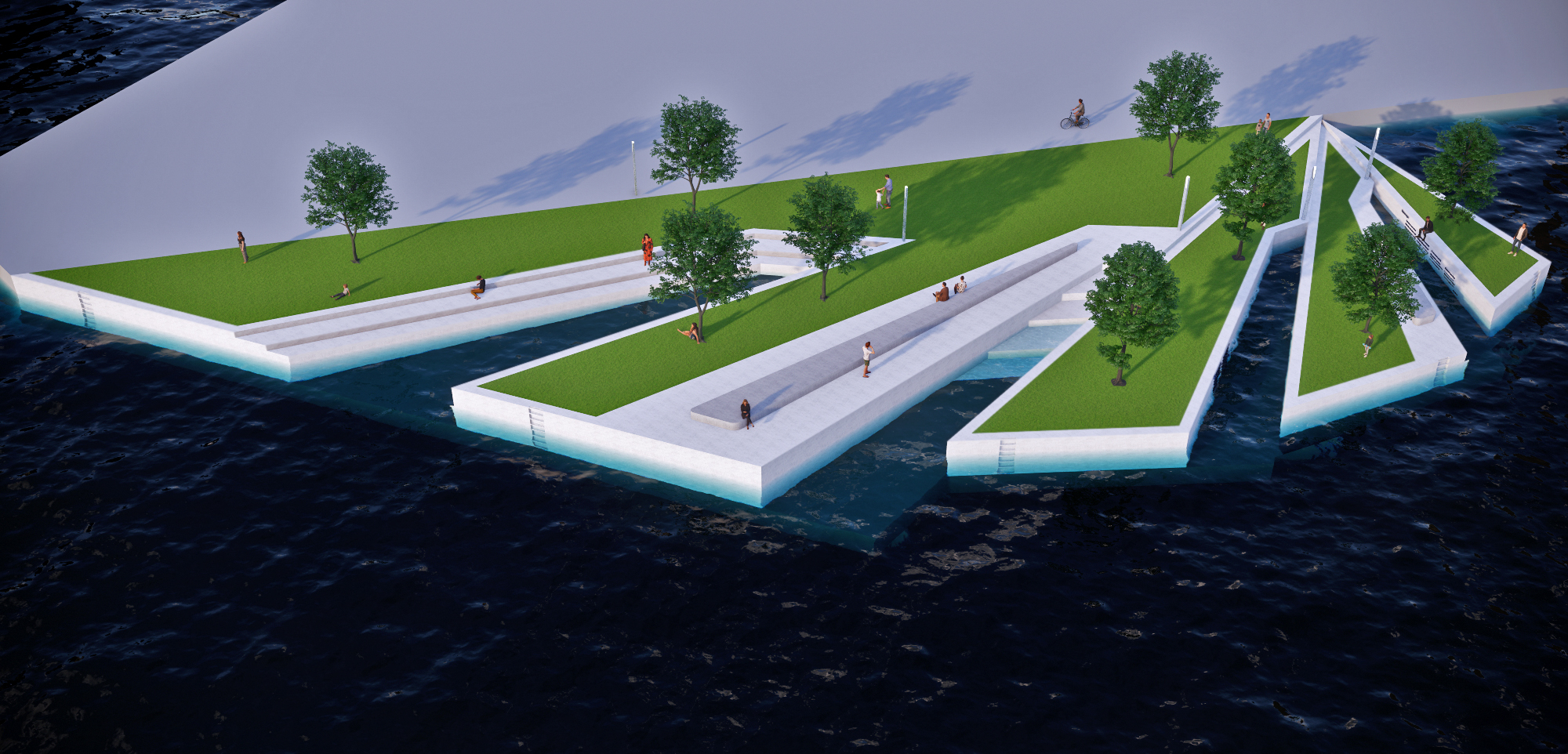 Render floating park